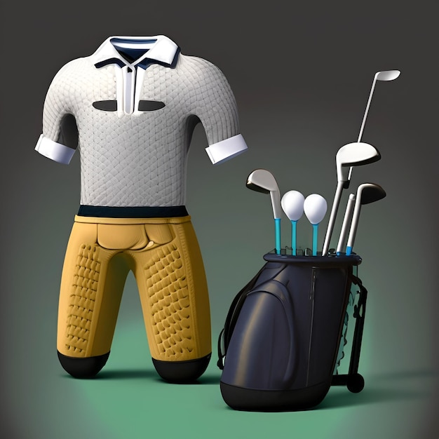 Photo jeu de clubs de golf et de sac