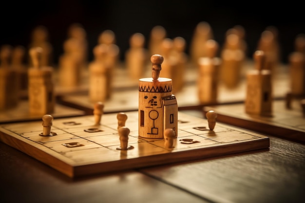 Jeu de Dreidel en action sur une table