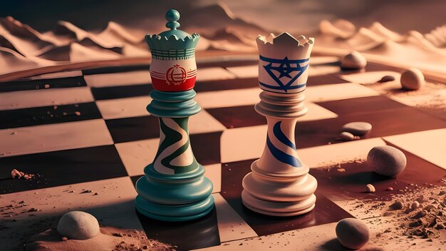 Photo jeu d'échecs avec le roi et le roi