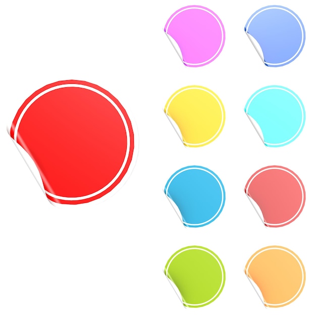Jeu d'étiquettes de cercle