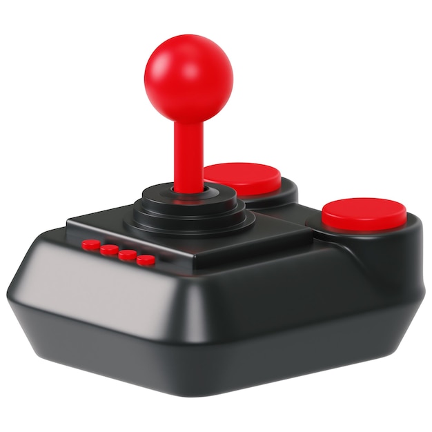 un jeu noir et rouge avec un bouton rouge et un bouton noir