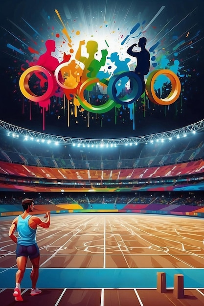 Photo jeu olympique a sports jeux olympiques stade jeux olympiques concept illustration