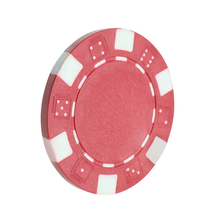 Photo jeu de poker une puce de casino isolée sur le blanc