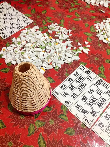 Jeu de tombola napolitaine Jeu de Noël traditionnel semblable au bingo