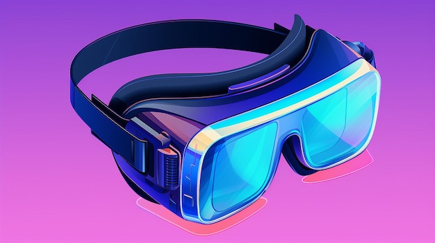 jeu vr casque futuriste et casque d'augmentation de lunettes numériques metaverse VR