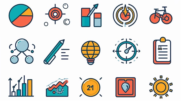 jeu xAA d'outils d'affaires élégants