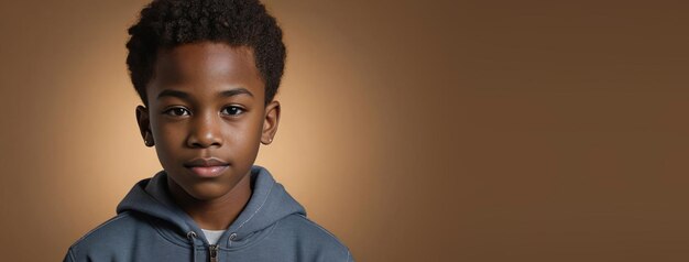 Photo un jeune afro-américain isolé sur un fond d'ambre avec un espace de copie