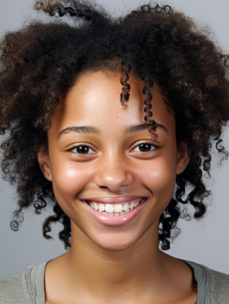 Photo jeune afro-américain avec une texture de peau détaillée