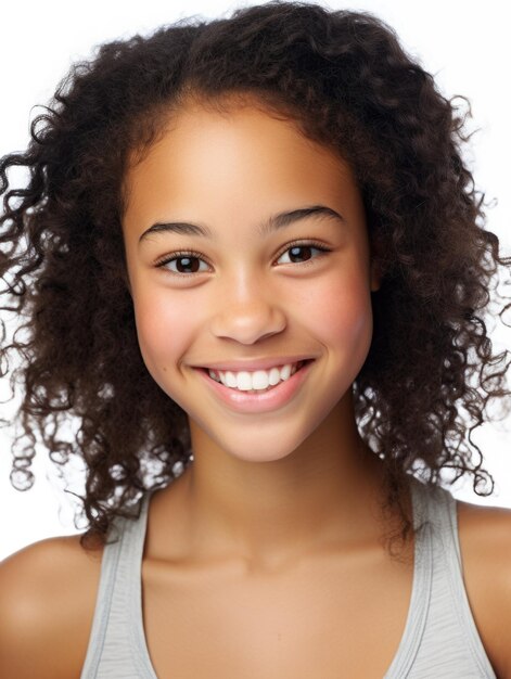 Photo jeune afro-américain avec une texture de peau détaillée