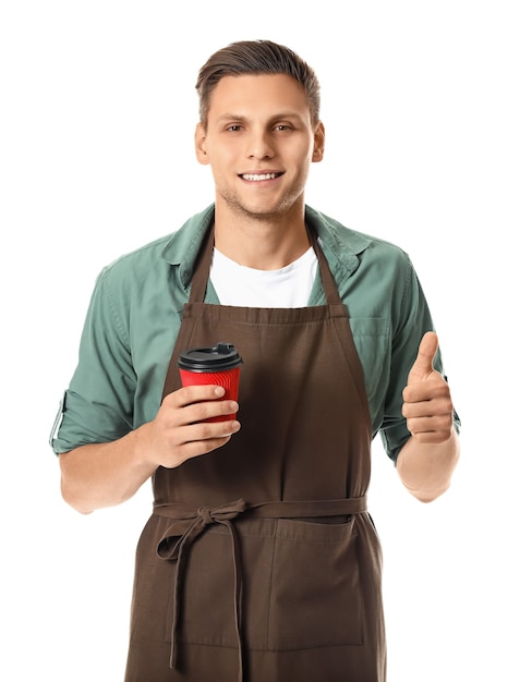 Jeune barista masculin