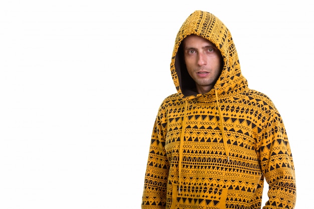 Photo jeune bel homme portant un sweat à capuche