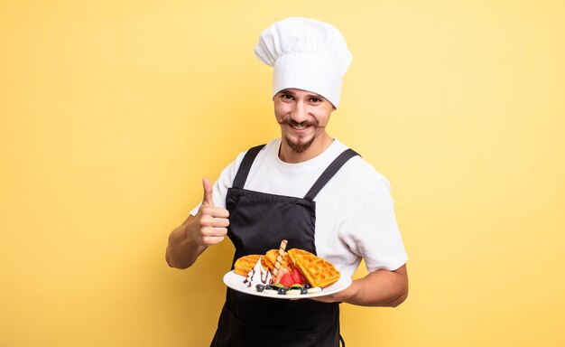 Jeune chef avec moustache