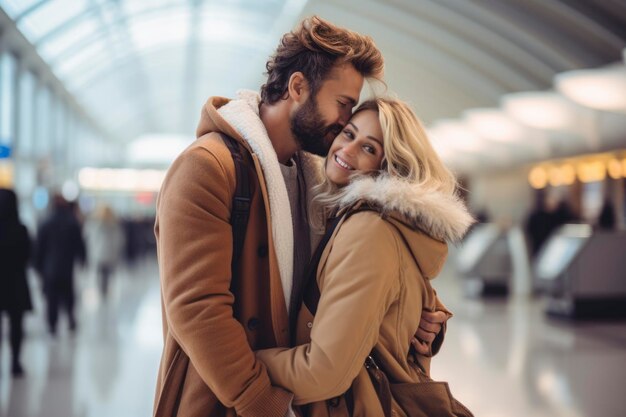 Un jeune couple amoureux.