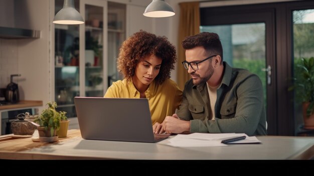 Un jeune couple mixte qui réussit à travailler ensemble