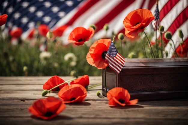 Photo un jeune couple tenant le drapeau des états-unis dans un magnifique champ d'été par une belle journée ensoleillée cele