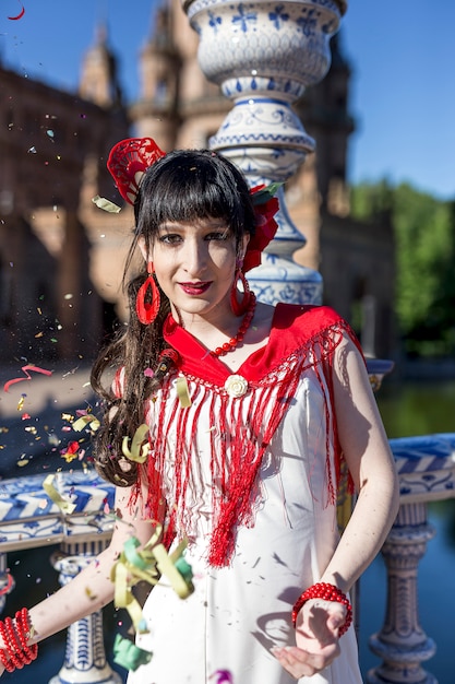 Jeune danseuse de flamenco