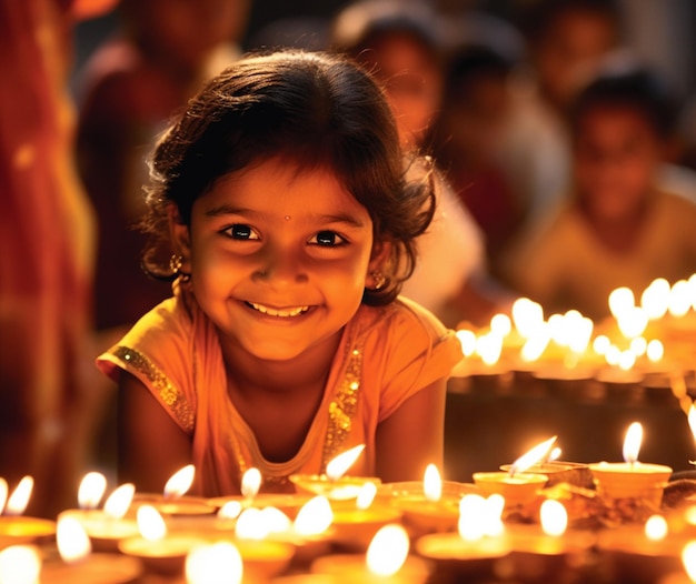 Un jeune enfant souriant alors qu'il allume son premier feu.