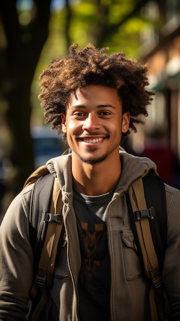 Jeune étudiant adolescent hispanique souriant confiant tenant des livres à l'université