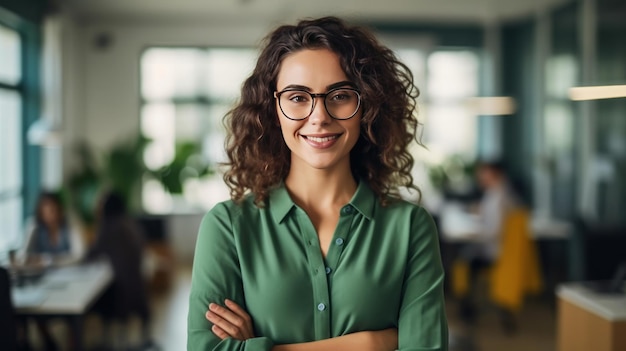 Jeune femme d'affaires Illustration AI GenerativexA