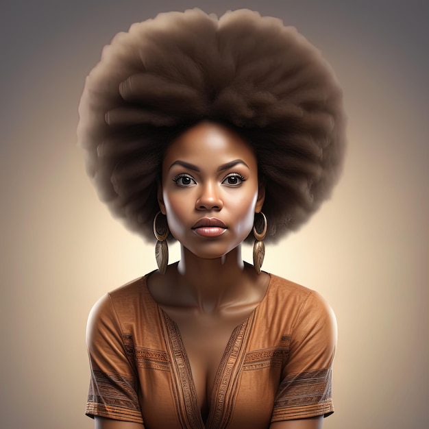 Jeune femme afro-américaine avec une coiffure afrojeune femme afro-américaine avec une coiffure afrobeau