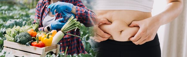 Jeune femme en bonne santé avec des fruits