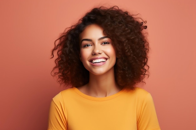 Une jeune femme captivante, un regard confiant, une IA générative.