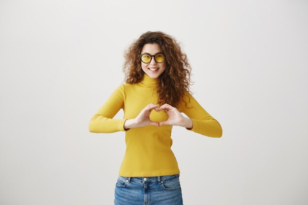 Jeune femme, à, expressions