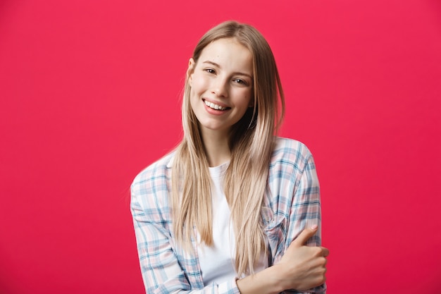 Jeune femme, à, expressions