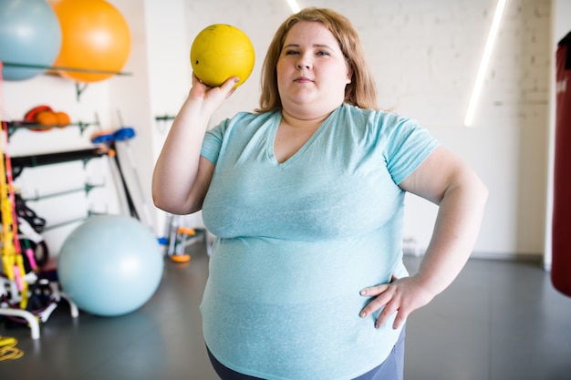 Jeune, femme, formation, gymnase