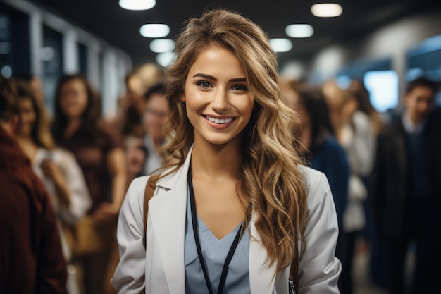 Jeune femme médecin étudiant à l'hôpital