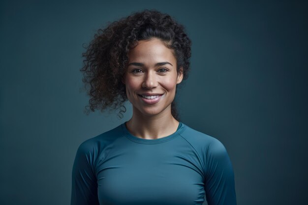 Une jeune femme prête à faire de l'exercice.