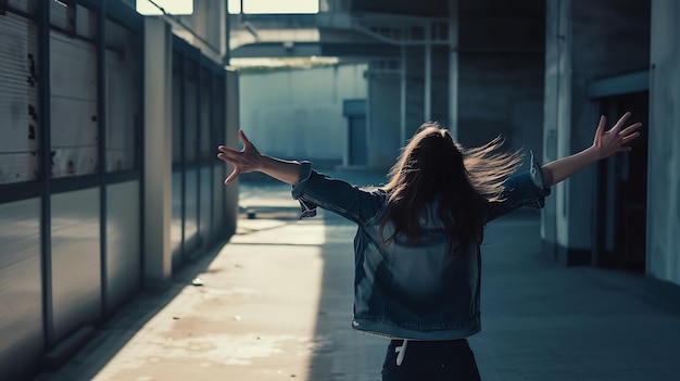 Photo une jeune femme qui crie et crie.