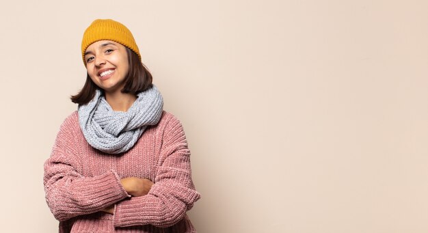 Jeune femme, à, sérieux