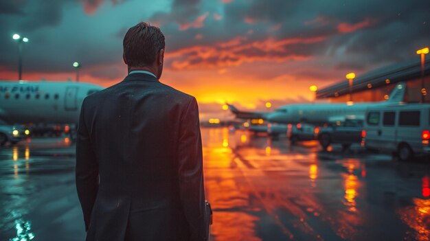 Jeune femme avec valise dans le hall des départs à l'aéroport Travel concept