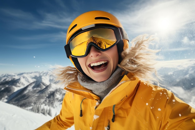 Photo une jeune femme en vêtements chauds debout sur une montagne de glace