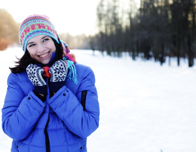 Jeune femme à winter park