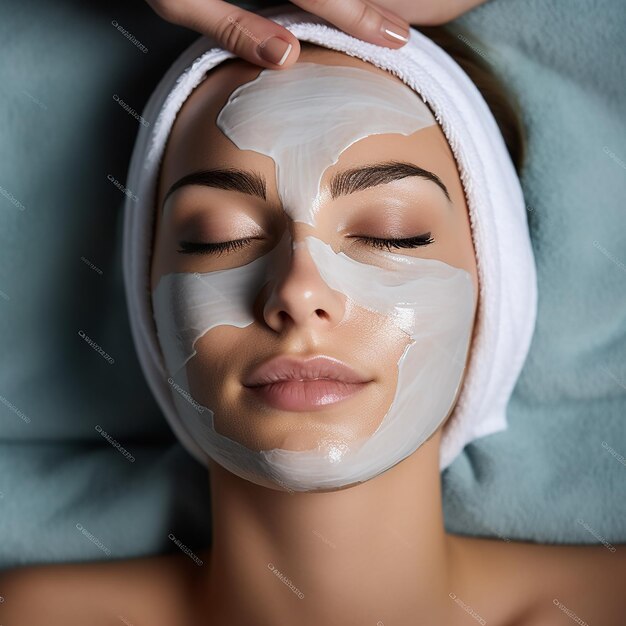 Une jeune fille dans le salon.