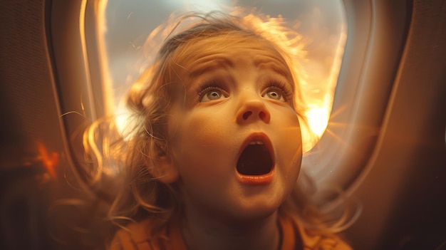 Une jeune fille regarde le ciel