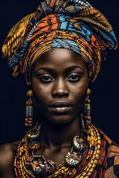 Jeune fille sud-africaine en costume traditionnel