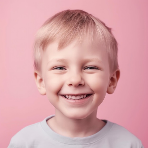 Un jeune garçon avec une chemise bleue