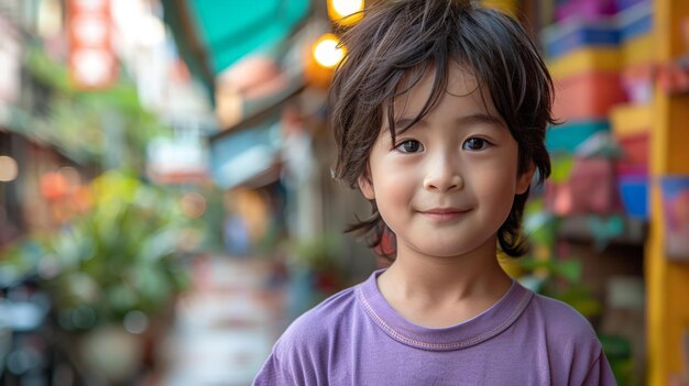 Un jeune garçon dans la rue