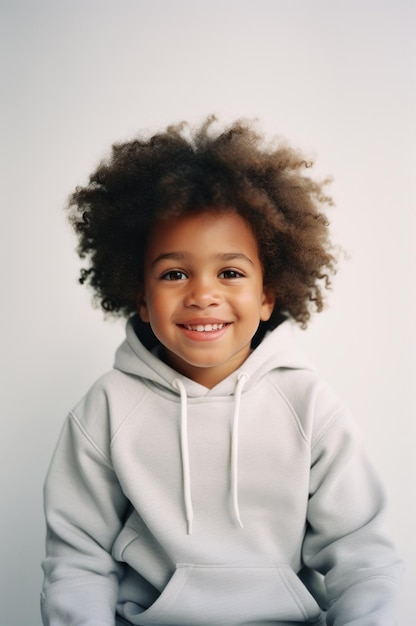 Un jeune garçon un enfant afro-américain souriant