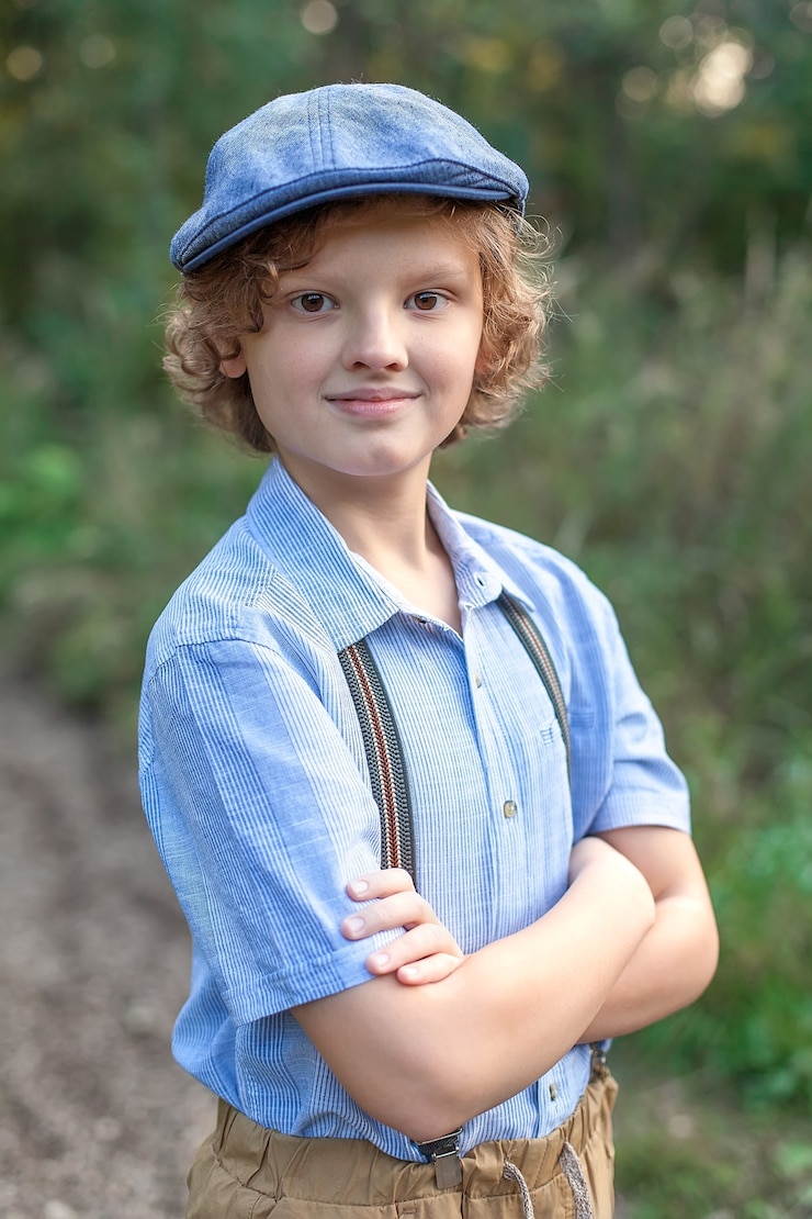 Photo jeune garçon posant dans le parc d'été avec des palmiers. mignon à lunettes souriant heureux garçon adolescent de 13 ans, regardant la caméra. portrait en plein air de l'enfant.