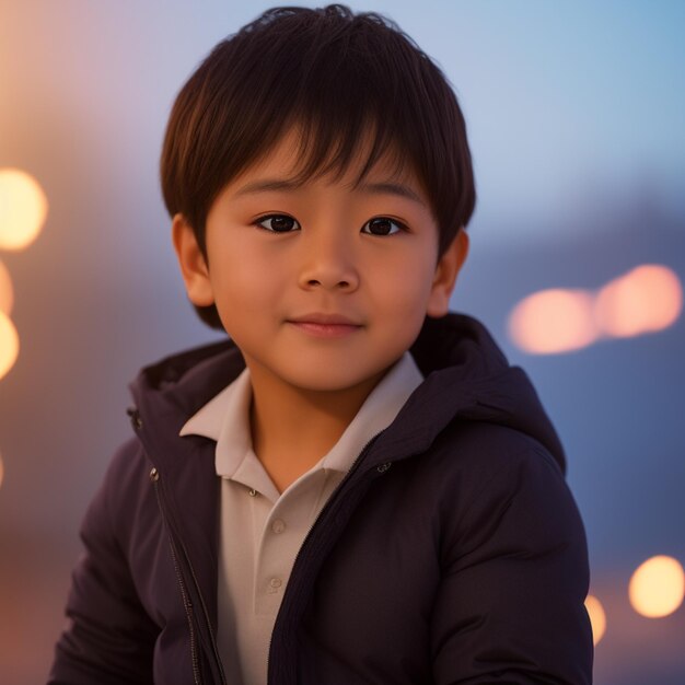 Un jeune garçon avec une veste