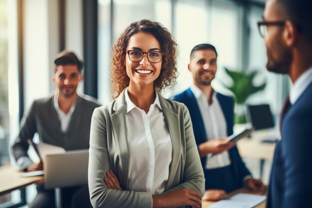 jeune gens d'affaires réunion bureau travail d'équipe groupe ordinateur portable présentation séminaire femme d'affaires démarrage créatif formation homme d'affaires bureau carrière emploi leader étudiant éducation enseignement entraîneur