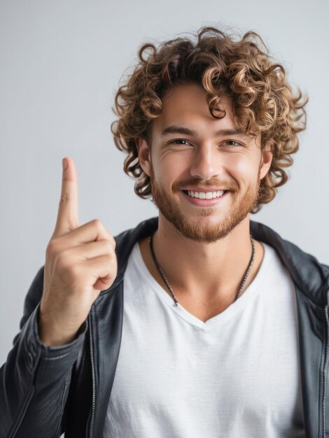 Un jeune homme attrayant et optimiste.