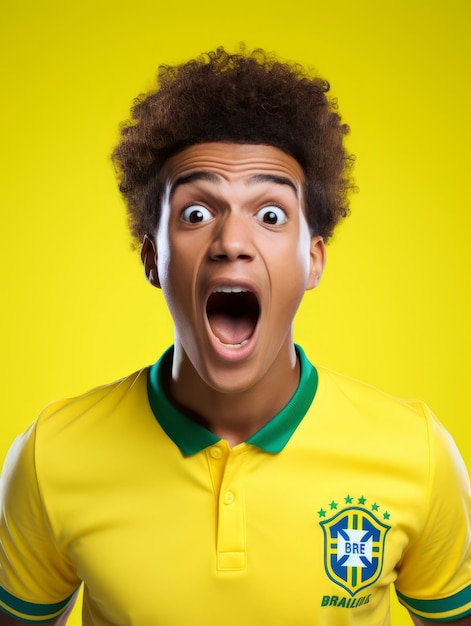 Photo jeune homme aux traits brésiliens qui semble choqué