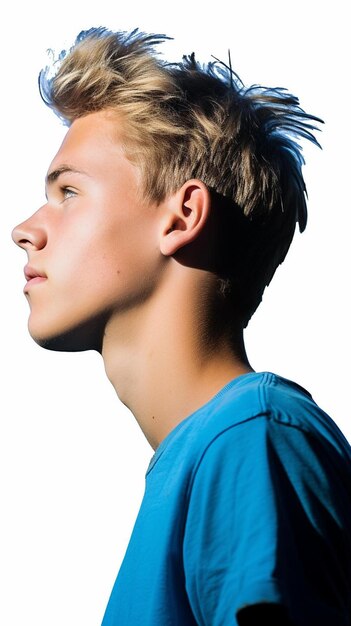 Photo un jeune homme avec un mohawk sur la tête