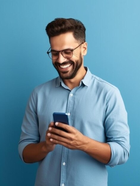 un jeune homme souriant et positif tenant une tablette