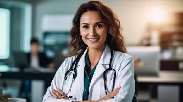 Une jeune médecin à l'hôpital.